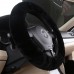 MLOVESIE Universal Warm Winter Genuine Wool Sheepskin Car Steering Wheel Cover Cushion Protector for 35cm-43cm Steering Wheel in Diameter,Black